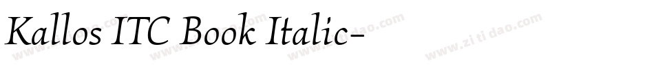 Kallos ITC Book Italic字体转换